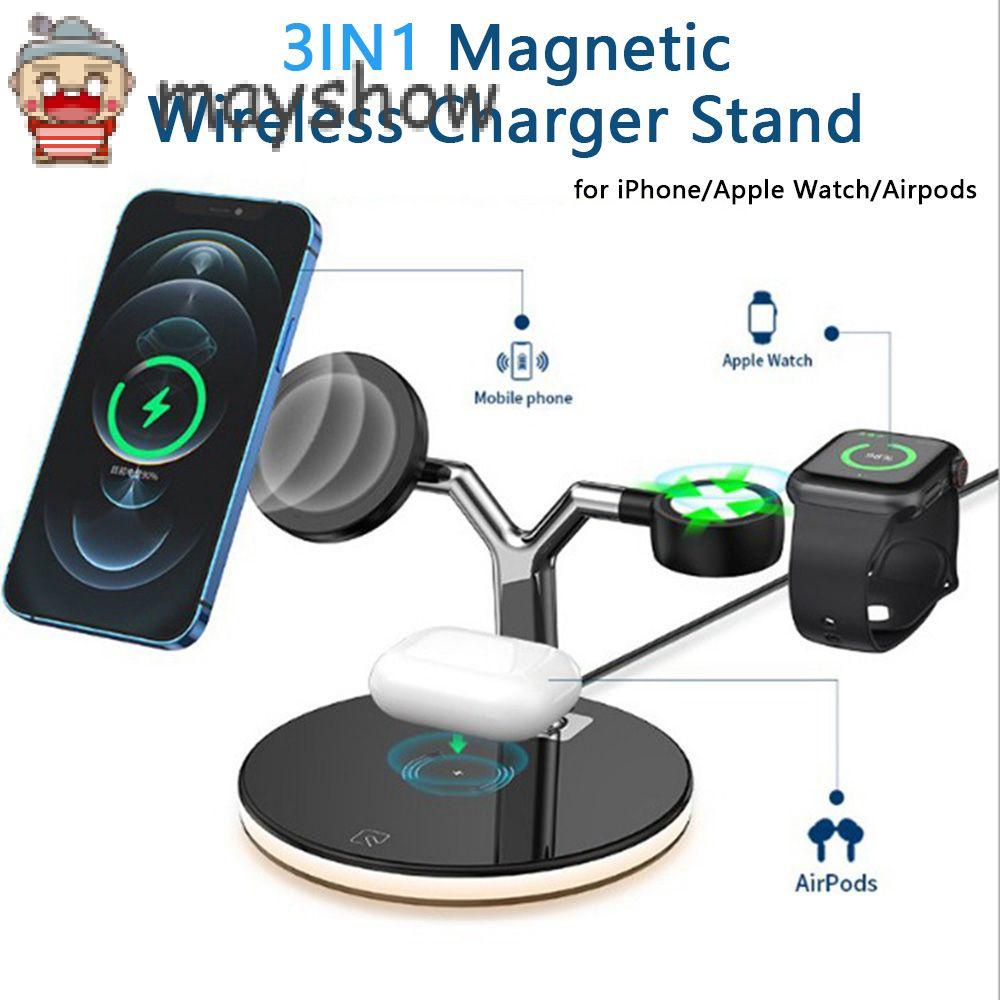 Giá đỡ sạc không dây 3 trong 1 siêu bền tiện dụng cho iPhone Apple Watch