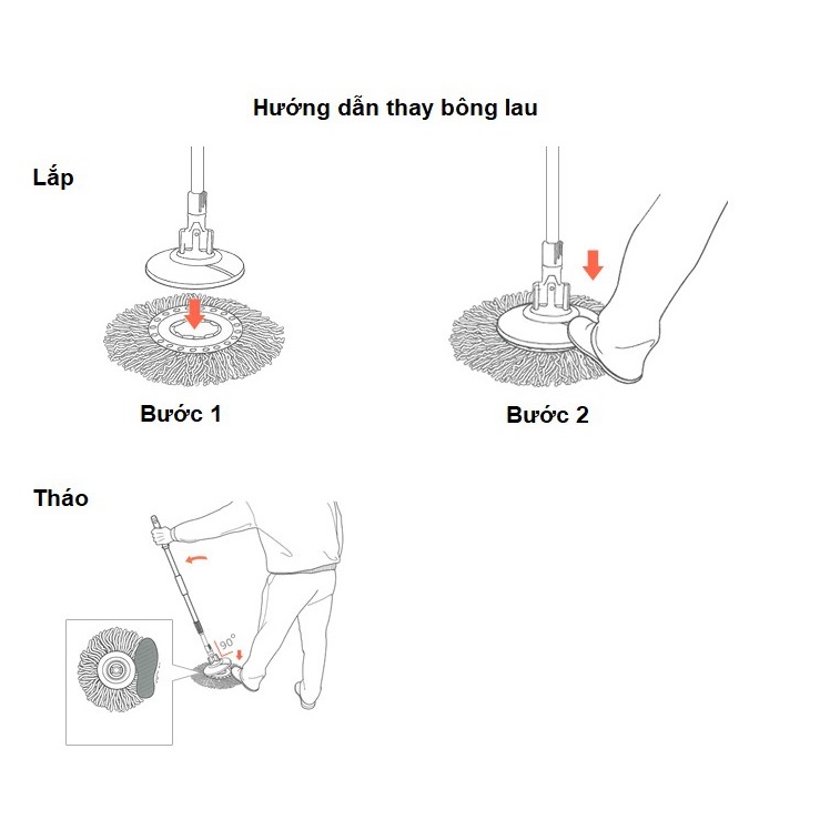 Bộ 2 Bông Lau Thay Thế ETM451