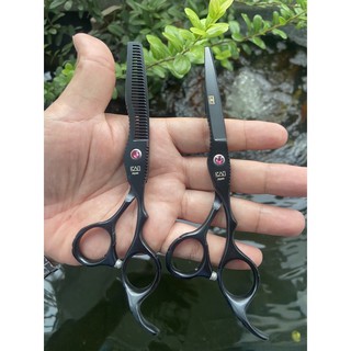 Kéo cắt tóc Nhật Bản cao cấP KAISO màu đen MS08 [ Mua cặp kéo tặng ví da]