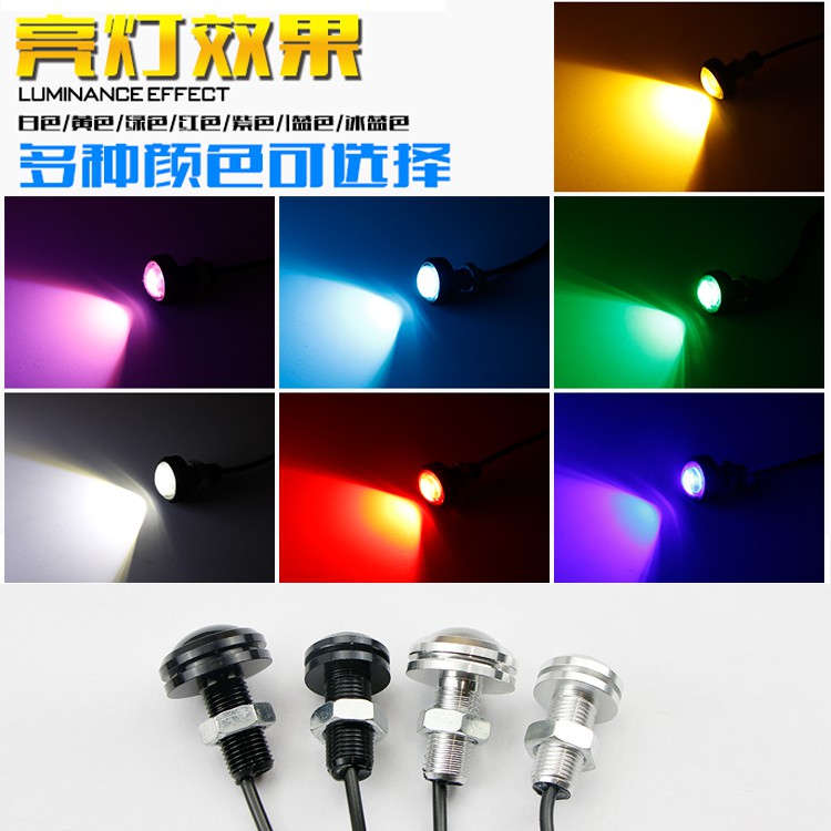 Đèn Led Mắt Diều Hâu Siêu Mỏng Chống Thấm Nước Siêu Sáng Dành Cho Xe Hơi Hawkeye