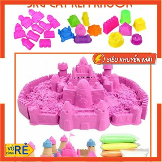 Combo 3kg cát động lực Kèm 16 khuôn lâu đài 10 khuôn khủng long - Cát vi sinh không dính tay Baby Toys smartkid