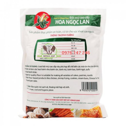 Bột mì hoa ngọc lan gói 1 kg