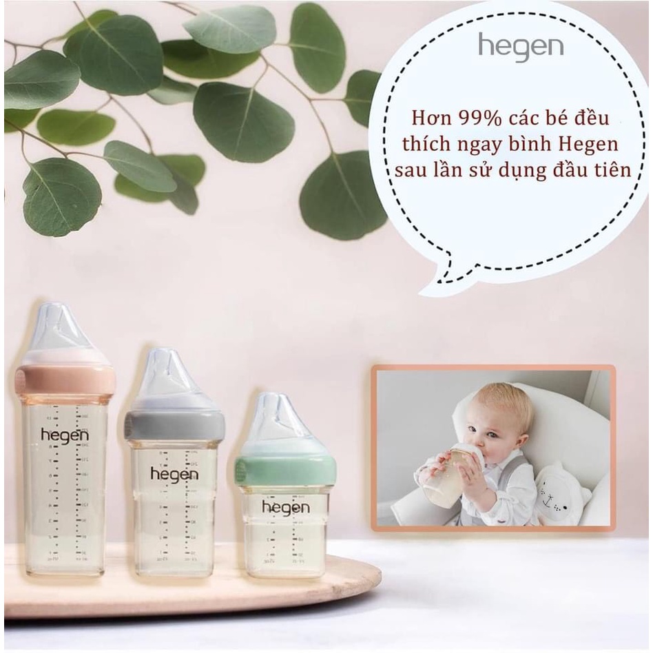 CHÍNH HÃNG HEGEN Nắp đậy núm ti và Cổ nối bình sữa Hegen