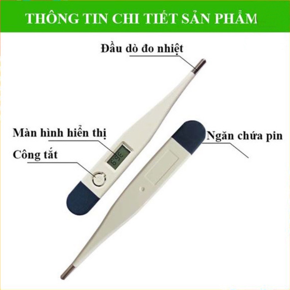 Nhiệt kế điện tử kẹp nách hoặc ngậm miệng đo nhiệt độ cơ thể