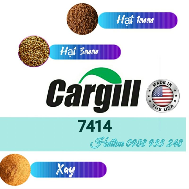 Cám cá Cargill 7414 dùng cá cảnh, cá 7 màu hoặc dùng làm mồi câu (1Kg)