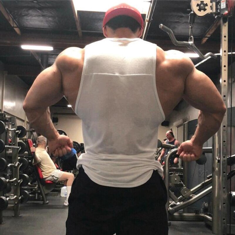 Brand Workout Fashion Gym Muscle Sleeveless Shirt Tank Top Men Casual O-neck Clothing Bodybuilding Sport Fitness Singlets Vest