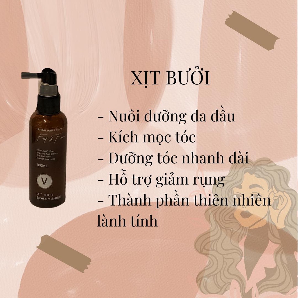 Xịt bưởi kích tóc nhanh dài Vyvyhaircare ( có mẫu chiết dùng thử)