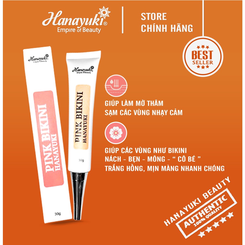Sỉ - Kem làm hồng, khử thâm vùng_kín, vùng nách Pink Bikini Hanayuki chính hãng 30gr - Hanayuki Beauty