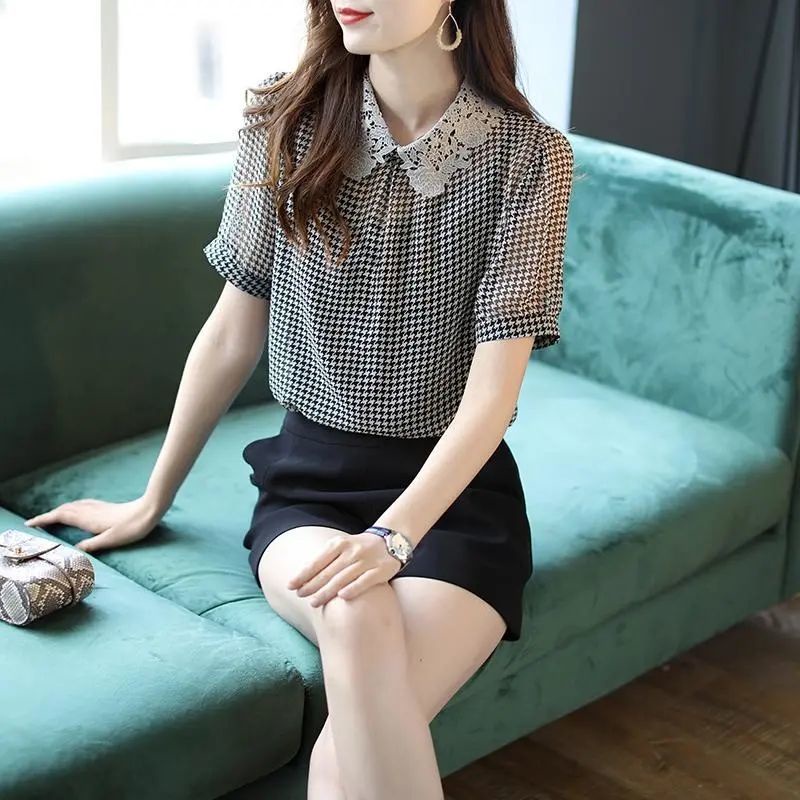 Áo Sơ Mi chiffon Ngắn Tay Thời Trang Mùa Hè Dành Cho Nữ