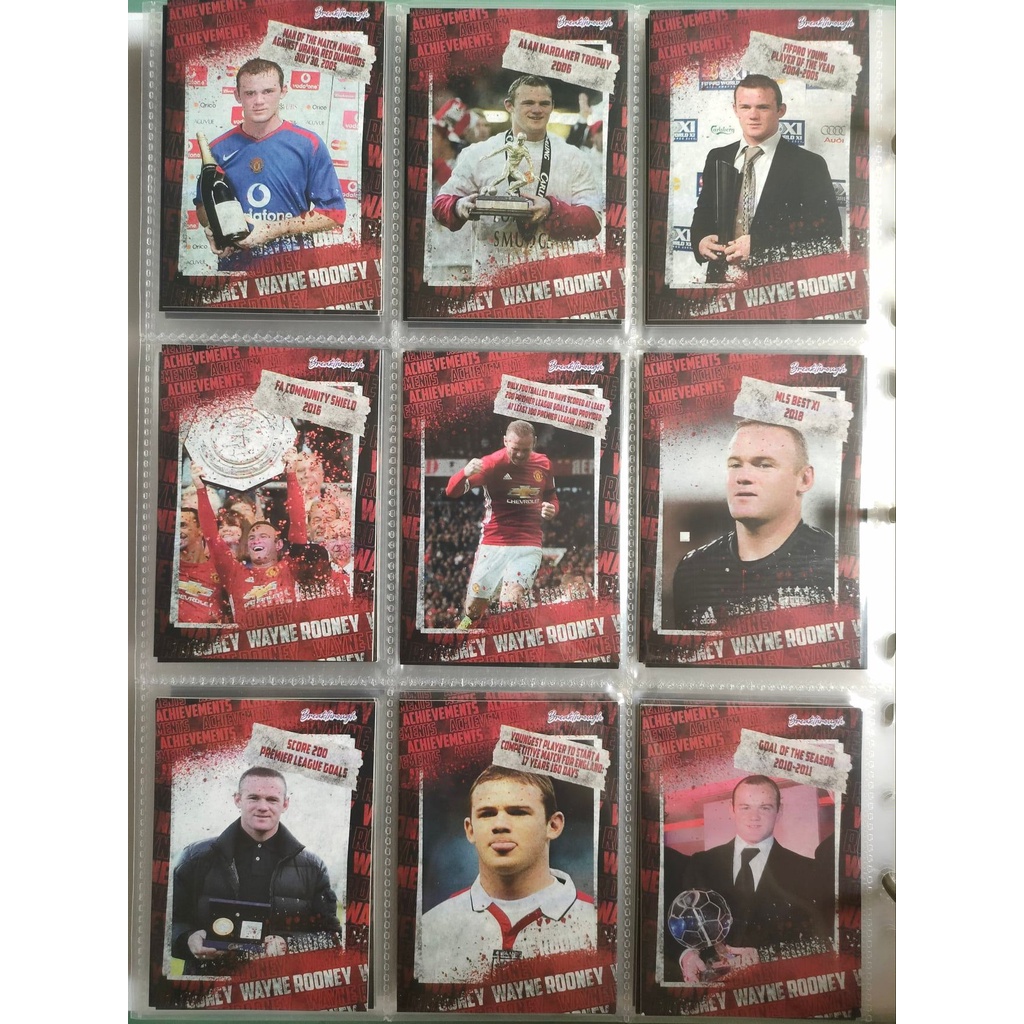 Bộ Thẻ Cầu Thủ Bóng Đá SKY Card Wayne Rooney | Sự nghiệp danh hiệu khoảnh khắc của Rooney Manchester United Quỷ đỏ Shrek