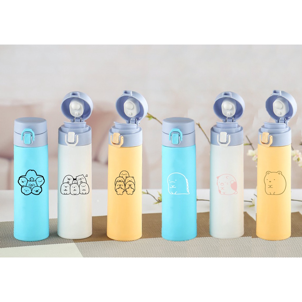 bình nước 2 lớp sumikko B2DC21 dễ thương cute hoạt hình 400-500ml