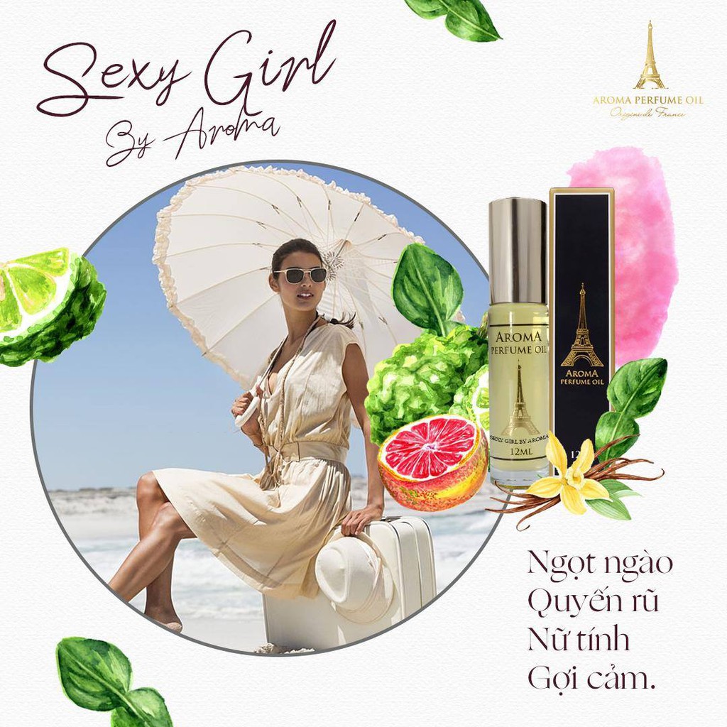 Nước hoa nữ, tinh dầu nước hoa SEXY GIRL NỮ TÍNH, GỢI CẢM 12ML