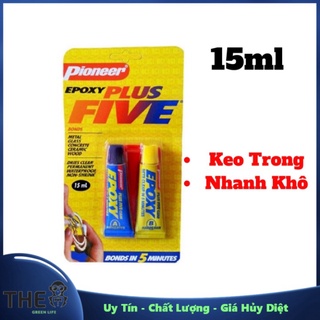 Keo ab đa năng dán kim loại ,gốm sứ,gỗ cao su pioneer plus five epoxy 15ml .uy tín - chất lượng