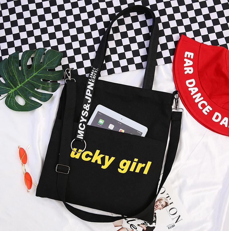 TÚI TOTE VẢI ĐEO CHÉO LUCKY GIRLS