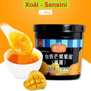 Mứt sốt xoài sensini pha chế trà sữa trà hoa quả hộp 1.36kG