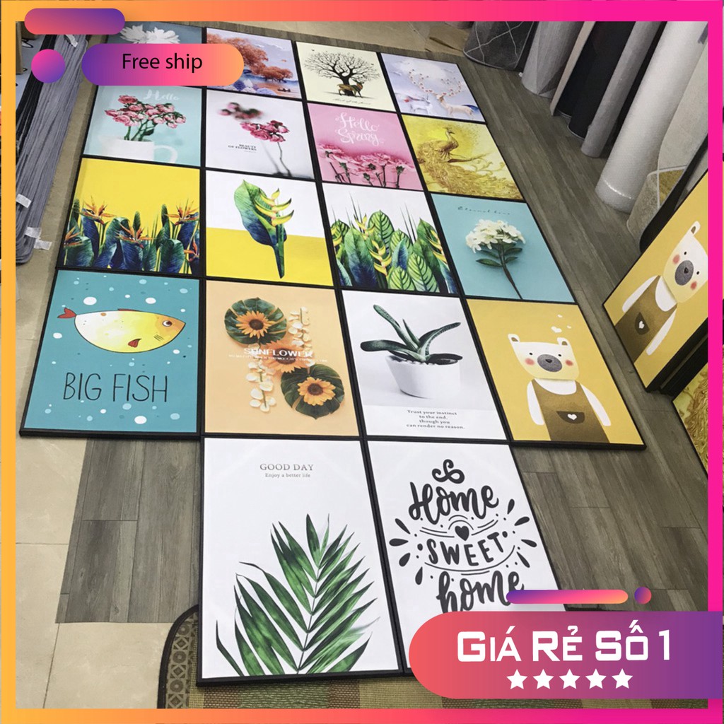 Thanh lý tranh 1 bức 40x60 tranh khung gỗ, tranh treo tường, tranh canvas