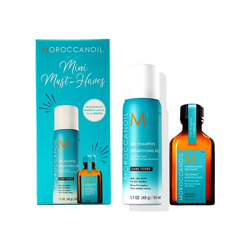 Set bộ dầu gội khô và tinh dầu dưỡng tóc Moroccanoil