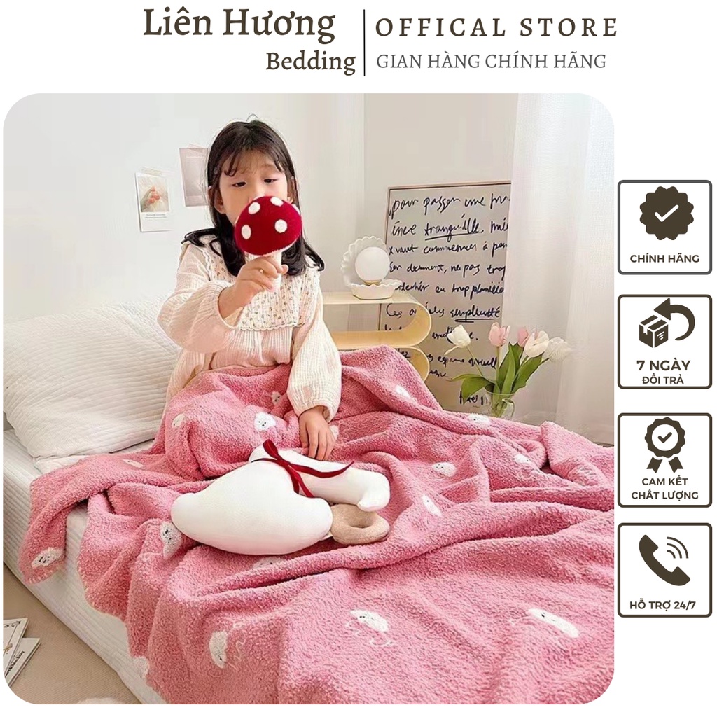 Chăn cho bé đi học, Chất liệu tuyết sữa cao cấp mềm mại như sáp mang lại sự ấm áp cho con cao kích thước 120x150cm