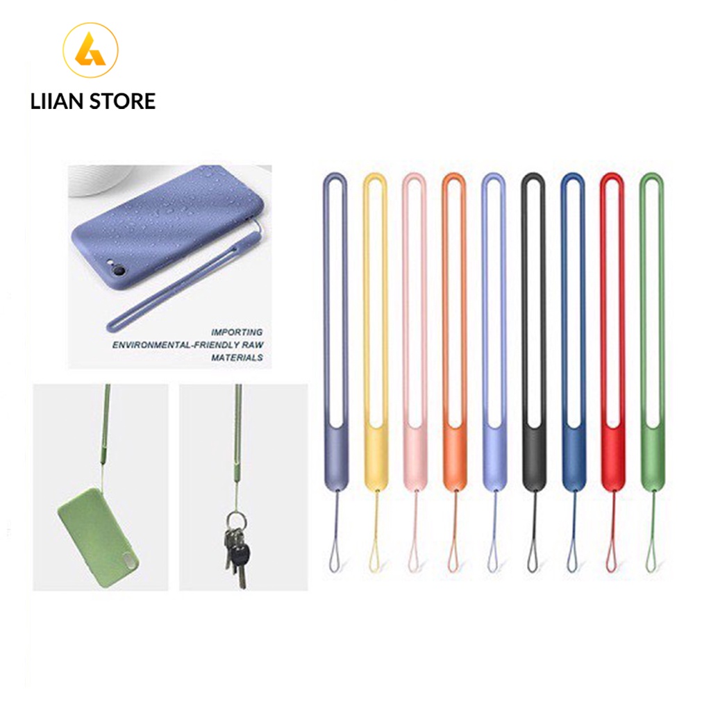 Dây đeo silicon mềm chống thất lạc gắn điện thoại, đeo cổ tay, móc khóa tiện dụng - LIIAN