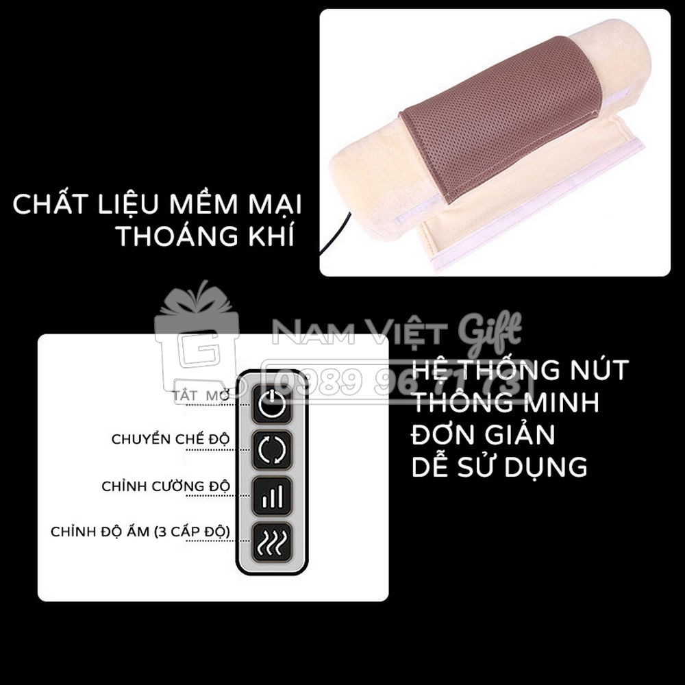 [BH 1 NĂM]Gối Nằm Massage Toàn Thân Đa Chức Năng