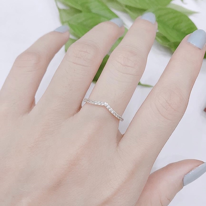 Nhẫn nữ bạc ta - tặng kèm hộp đựng - nhẫn đính đá sáng bóng sang chảnh - Trang Sức Bạc 9999
