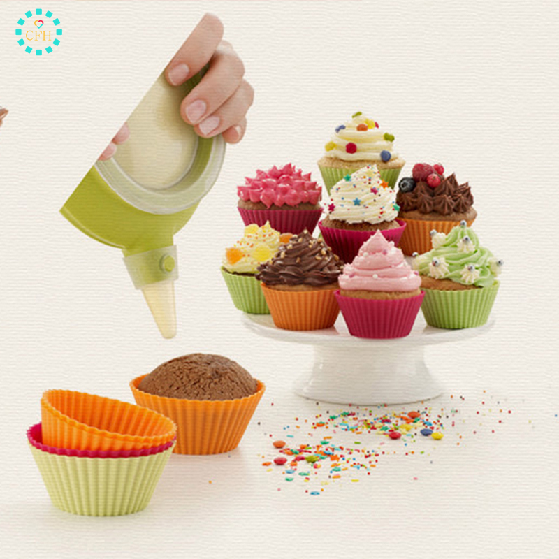 1 Pcs Silicone Cake Cupcake Liner Baking Cup Mold Muffin Round Cup