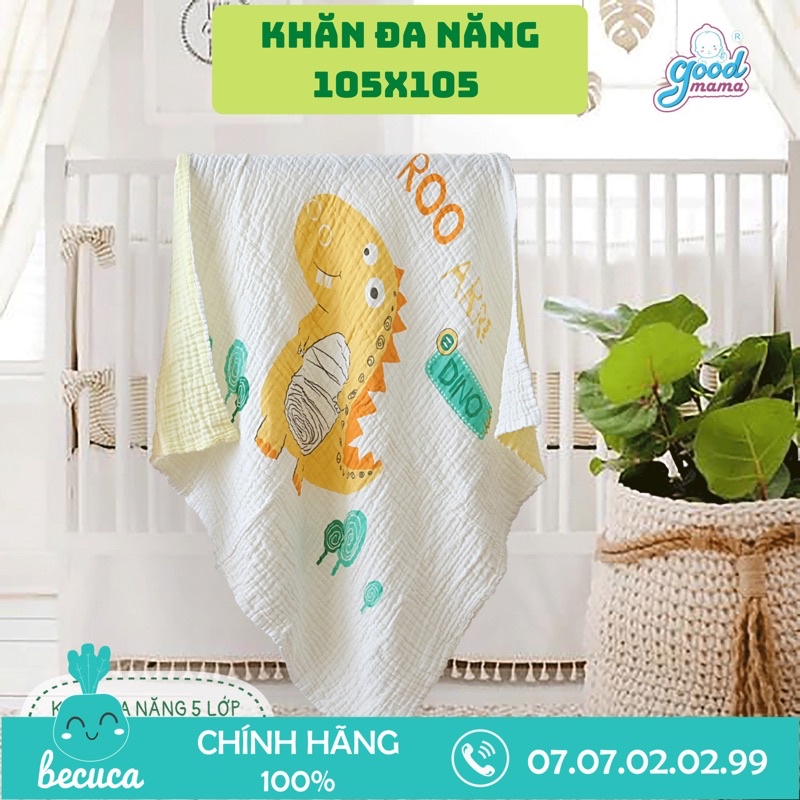 Khăn đa năng Goodmama 105x105cm cao cấp cho bé