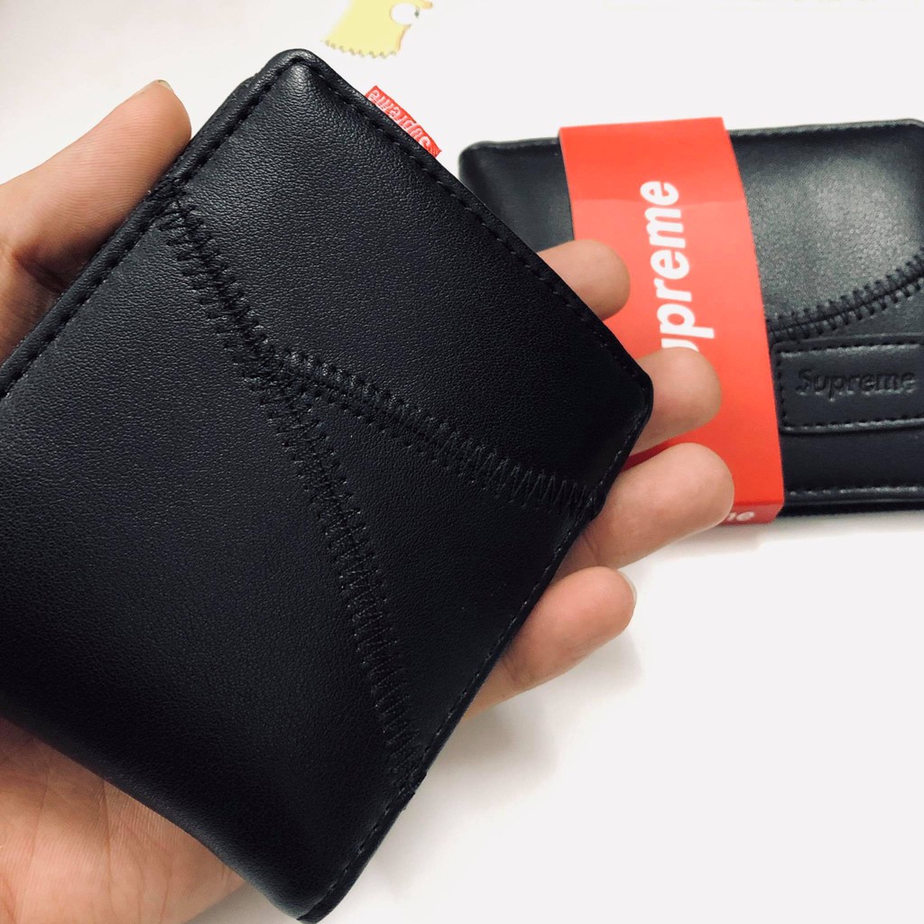 Ví Da Gập Supreme Leather Patchwork Wallet