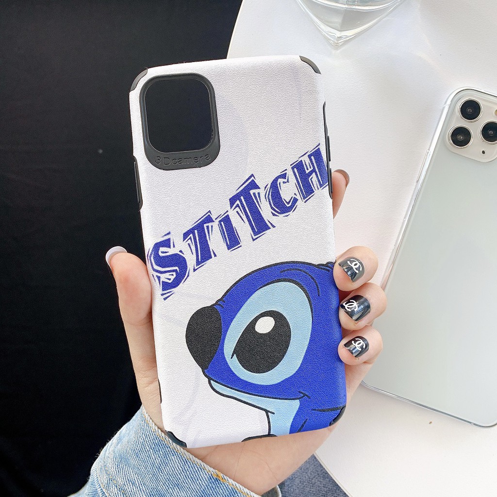 [ IPHONE ] Ốp Lưng Da IMD Lilo Stitch - R090