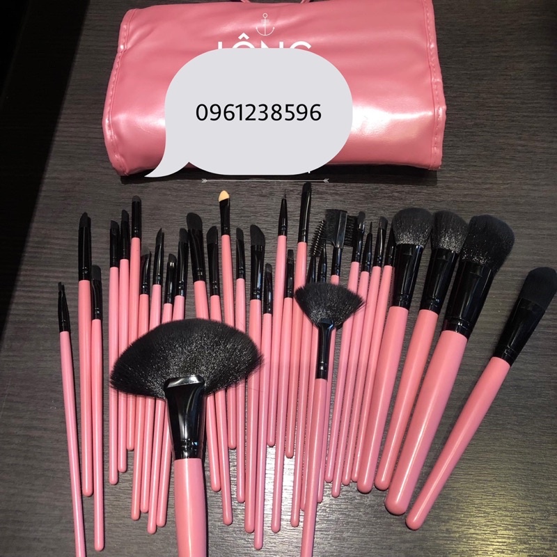 Bộ Cọ Trang Điểm 32 Cây Có Bao Da Cao Cấp