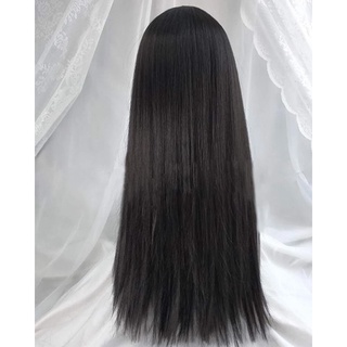 (Ảnh thật ) tóc đen dài mái bằng dài 60cm