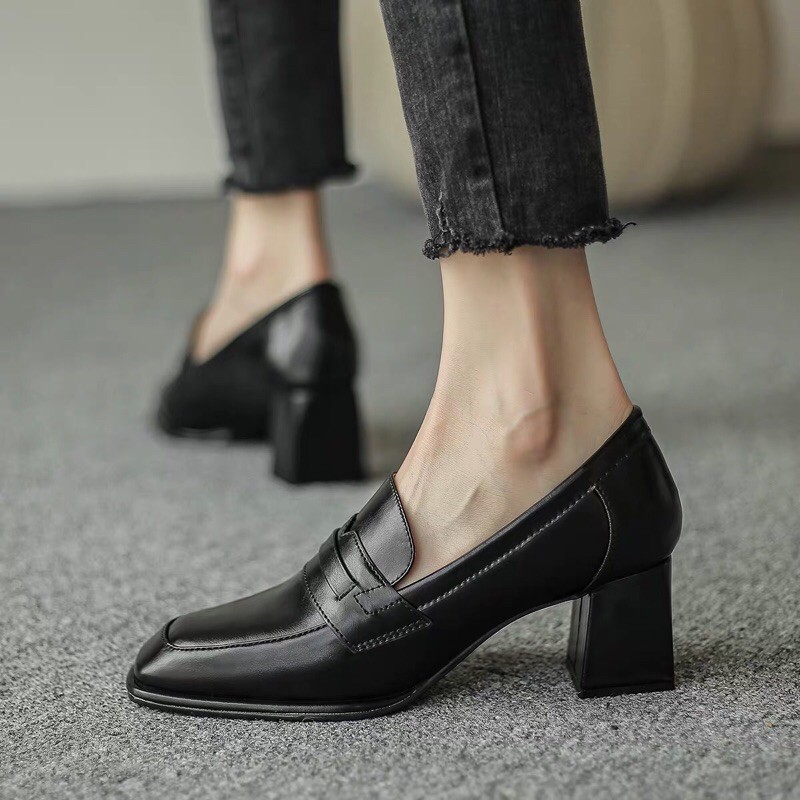 Giày Loafer cao gót