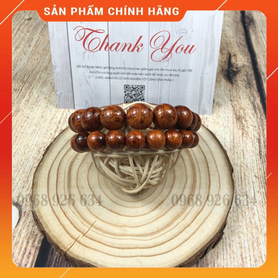 Vòng tay phong thủy huyết long nuFREESHIPVòng đeo tay phong thủy gỗ huyết long nu