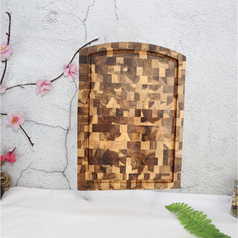 Thớt Gỗ Teak  (Đạt Tiêu Chuẩn KIỂM ĐỊNH) Đẳng Cấp Phong Cách Âu Mỹ - Dùng Cắt Thái Chặt Hoặc Trang Trí Thức Ăn