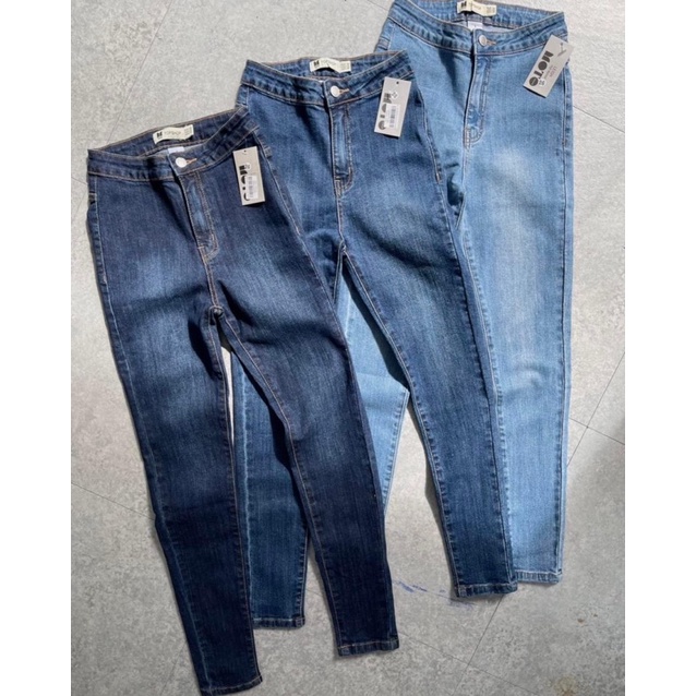 Quần Skinny Jeans Nữ Lưng Siêu Cao Hàng Xuất Chuẩn