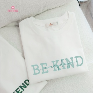 Áo phông cotton 100% By Maru Be Kind Pastel | Đồ đôi
