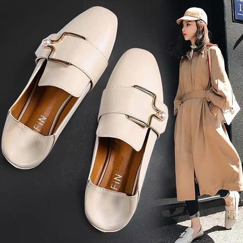 Giày Lười Da Phong Cách Anh Quốc Cổ Điển Thanh Lịch Dành Cho Nữ