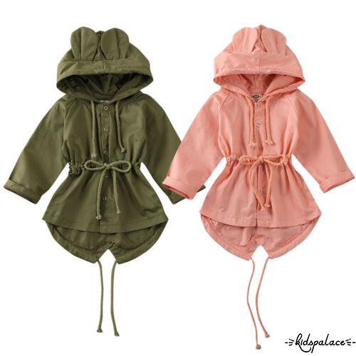 ➤♕❀❤Toddler Kids Girls 3D Ear Hoodie Tops Coat Hooded Jacket Outwear Clothes