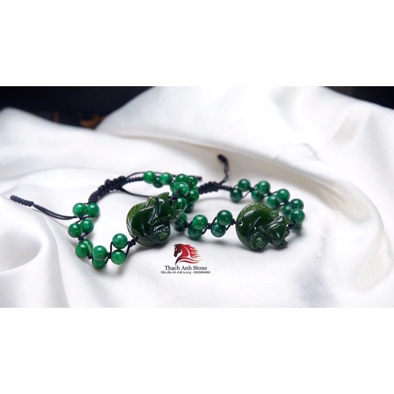 Vòng tết dây ho ly xanh ngoc bich