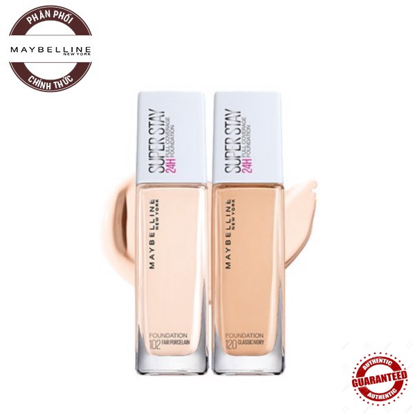 Kem Nền Che Phủ Hoàn Hảo, Bền Màu Lâu Trôi Maybelline Super Stay 24H Full Coverage Foundation 30ml