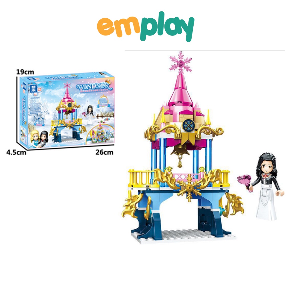 Đồ chơi xếp hình lâu đài tuyết cao cấp Emplay, lego xếp hình, đồ chơi tư duy cho bé, kích thích óc phân tích