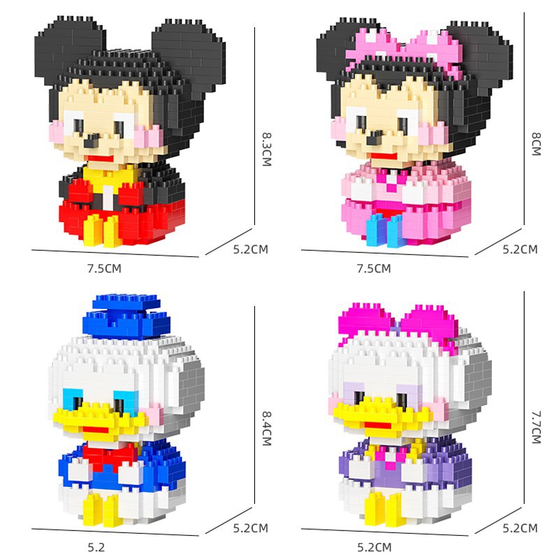 Đồ chơi lắp ráp mô hình nhân vật hoạt hình Disney cho bé