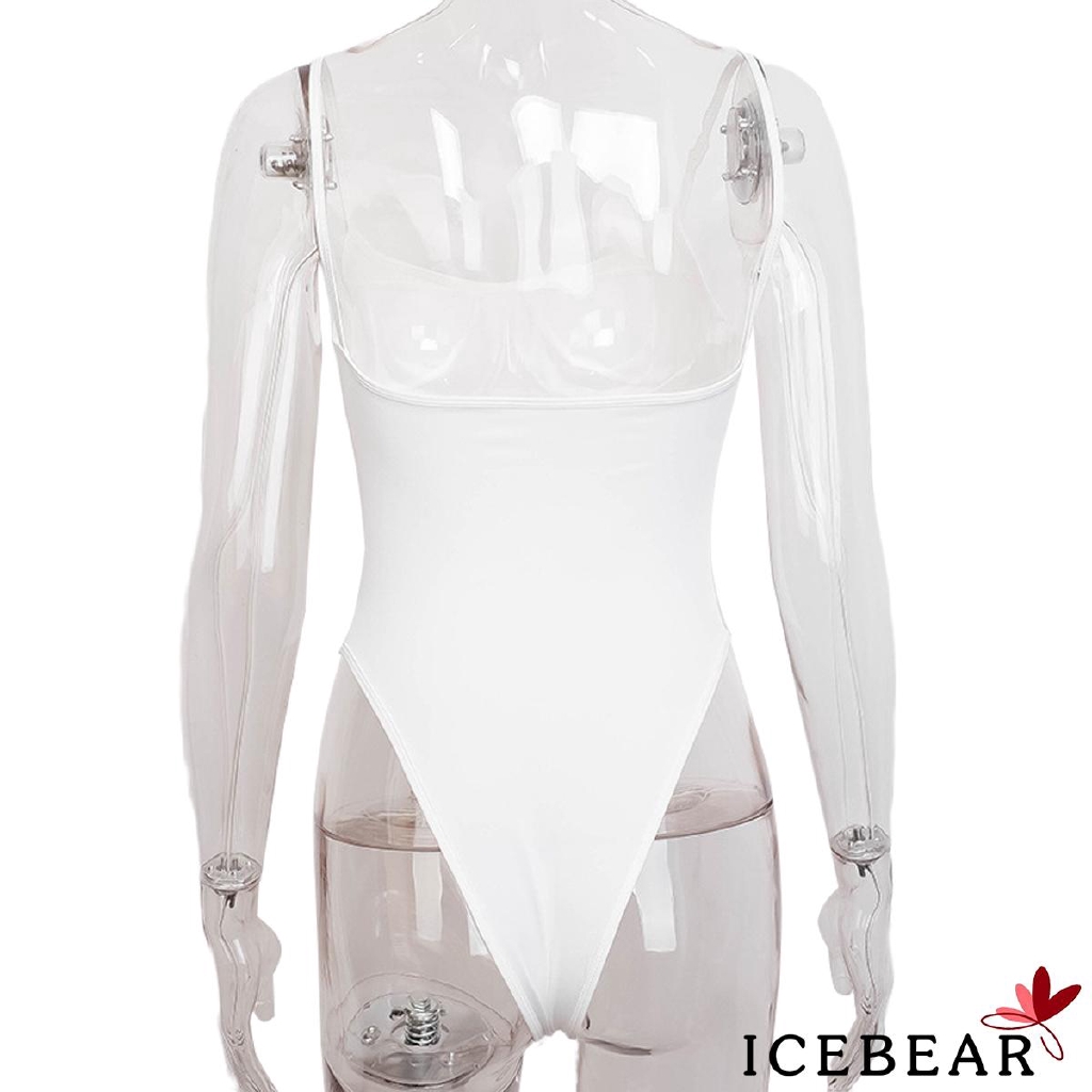 Jumpsuit hai dây màu trơn kiểu dáng quyến rũ gợi cảm cho nữ