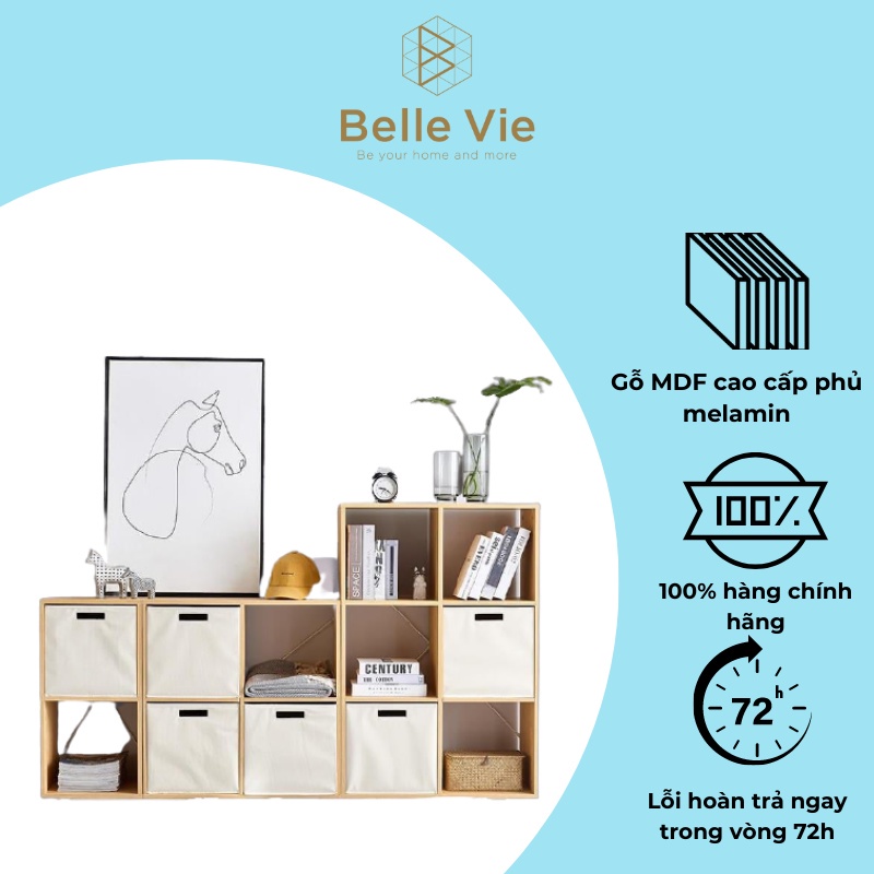 ℡☬Kệ Tổ Ong Gỗ BELLEVIE Giá Sách 2-3-4 Tầng, Tủ Đựng Đa Năng Thiết Kế Lắp Ráp, Tiện Lợi Phù Hợp Mọi Không Gian