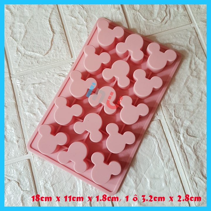 HCM - Khuôn silicon mẫu Chuột MICKEY MINNIE cute làm bánh nướng, socola, rau câu pudding BSI