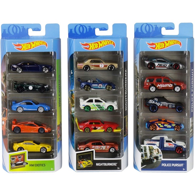 Bộ 5 xe kim loại hot wheels mới nhất 2020 - made in indonesia