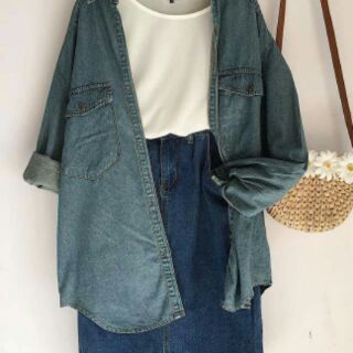 Khoác Bò oversized 2hand Nhật Hàn Nam Nữ