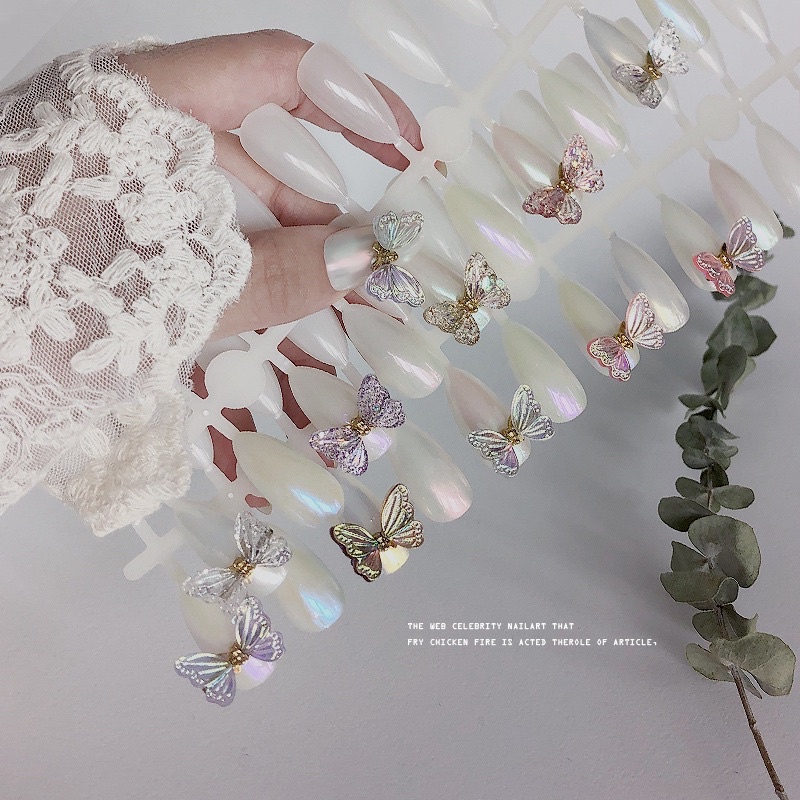 Charm bướm cánh bay ,lắc lư siêu xinh trang trí nail/móng tay