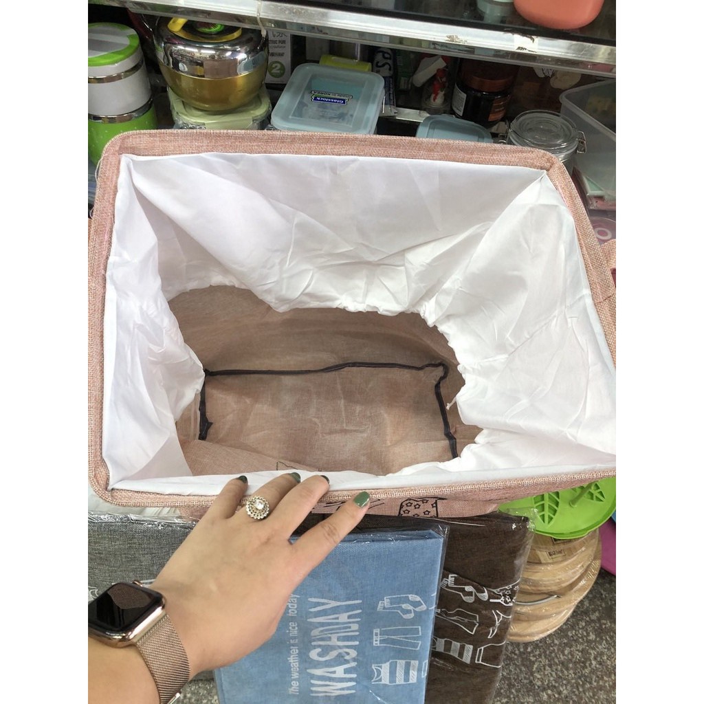 Túi vải đựng chăn màn quần áo khung sắt dung tích 100L siêu to vải canvas không thấm nước