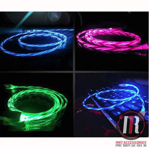 Cáp Sạc Led Phát Sáng Dọc Theo Dây IPHONE SAMSUNG TYPEC